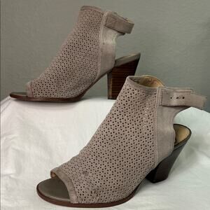 Sam Edelman Elegant Beige Peep-Toe Ankle Heels Size 9
